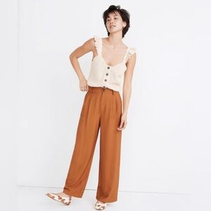Madewell Wide Leg Pleated Trousers